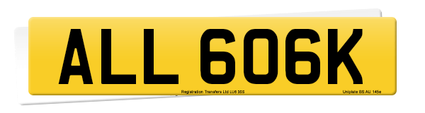 Registration number ALL 606K